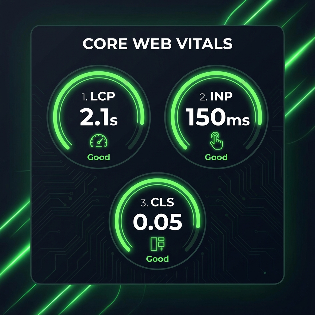 Core Web Vitals Dashboard: LCP, INP, CLS